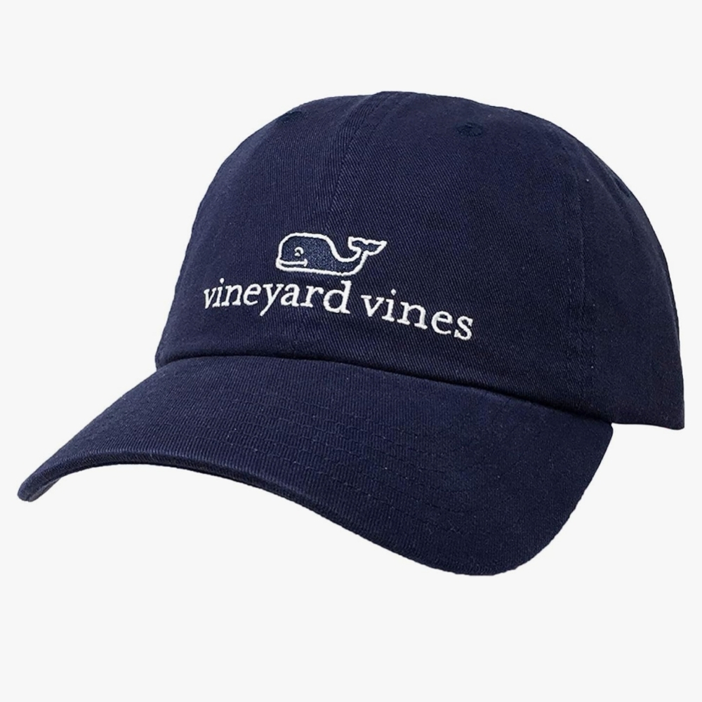 Vineyard Vines NWT Navy Blue Logo Baseball Cap Hat Unisex Adjustable 100% Cotton